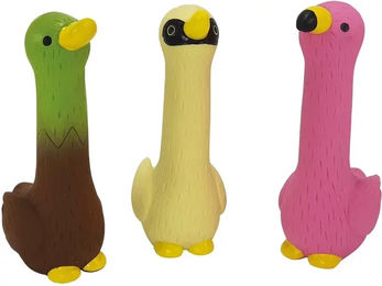 Produktbild von Nobby Hundespielzeug Vögel aus Latex mit Quietschfunktion bunt 3er Pack