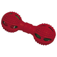 Produktbild von Nobby Hundespielzeug Weihnachtshantel Quietschspielzeug aus Gummi in Grün und Rot