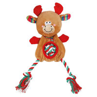 Produktbild von Nobby Hundespielzeug Xmas Elch aus Plüsch mit Seil in Braun