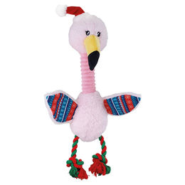 Produktbild von Nobby Hundespielzeug Xmas Flamingo rosa Plüschspielzeug