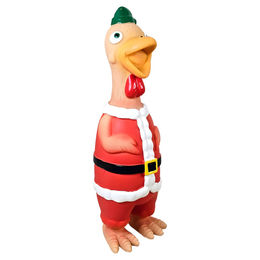 Produktbild von Nobby Hundespielzeug Xmas Hähnchen Santa aus Latex mit Quietschfunktion