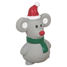 Produktbild von Nobby Hundespielzeug Xmas Maus aus Latex in Grau mit Quietschfunktion