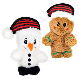 Produktbild von Nobby Hundespielzeug Xmas Schneemann oder Lebkuchenmann aus Plüsch