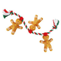 Produktbild von Nobby Hundespielzeug Xmas Seil aus Baumwolle mit Lebkuchen-Anhängern bunt