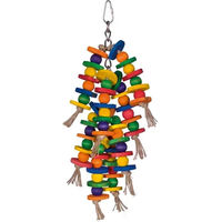 Produktbild von Nobby Käfigspielzeug Holzketten mit Sisal für Papageien und Wellensittiche bunt