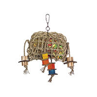 Produktbild von Nobby Käfigspielzeug Seegras Tasche aus Heu und Gras für Vögel und Papageien in Naturbeige