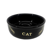 Produktbild von Nobby Katzen Futternapf aus Keramik Golden Cat Schwarz Gold 0,25 l - 0,25 l