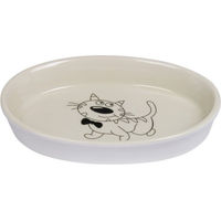Produktbild von Nobby Katzen Futternapf aus Keramik in Beige/Weiß für Adult