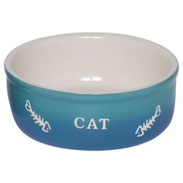 Produktbild von Nobby Katzen Futternapf aus Keramik in Blau Weiß Gradient - 250 ml