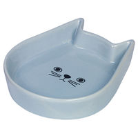 Produktbild von Nobby Katzen Futternapf aus Keramik Kitty Face Hellblau - 200 ml