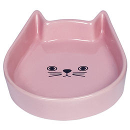 Nobby Katzen Futternapf aus Keramik Kitty Face Rosa Weiß - 200 ml – Bild 1 von 2