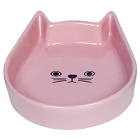 Produktbild von Nobby Katzen Futternapf aus Keramik Kitty Face Rosa Weiß - 200 ml