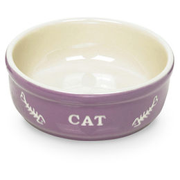 Produktbild von Nobby Katzen Futternapf aus Keramik lila beige
