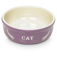 Produktbild von Nobby Katzen Futternapf aus Keramik lila beige