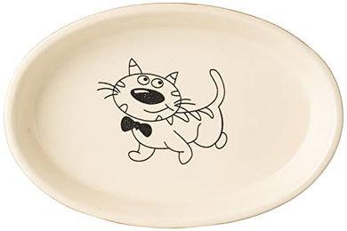 Produktbild von Nobby Katzen Futternapf aus Keramik oval Beige Braun