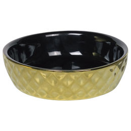 Nobby Katzen Futternapf aus Keramik Schwarz-Gold 250ml - 0,25 l – Bild 1 von 3