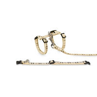 Produktbild von Nobby Katzen-Garnitur mit Halsband, Geschirr und Leine im Tartan-Design beige