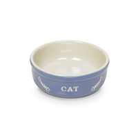 Produktbild von Nobby Katzen Keramiknapf Cat hellblau beige 13,5 x 5 cm - 1 Stk.