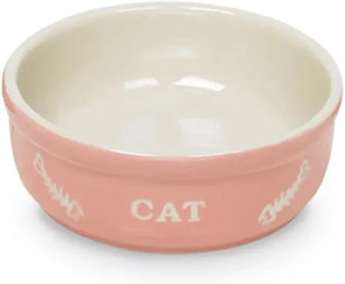 Nobby Katzen Keramiknapf Cat rosa beige Ø 13,5 cm - 1 Stk. – Bild 1 von 4