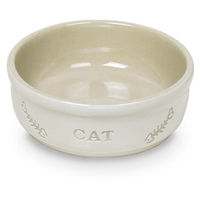 Produktbild von Nobby Katzen Keramiknapf Cat weiß beige 0,25 ltr. - 0,25 l