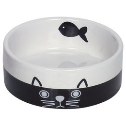 Nobby Katzen Keramiknapf Face schwarz weiß Ø 12,0 x 4,5 cm - 1 Stk. – Bild 1 von 5