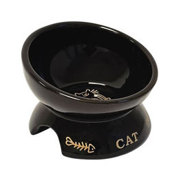 Nobby Katzen Keramiknapf Golden Cat schwarz und gold erhöht – Bild 1 von 6