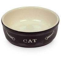 Produktbild von Nobby Katzen Keramikschale Cat schwarz beige 0,25 ltr. - 0,25 l