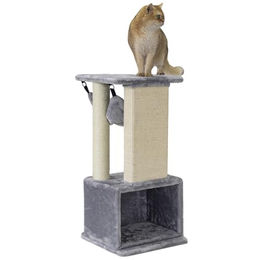 Nobby Katzen Kratzbaum Idris grau mit Sisal 40 x 40 x 84 cm – Bild 1 von 7