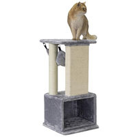 Produktbild von Nobby Katzen Kratzbaum Idris grau mit Sisal 40 x 40 x 84 cm