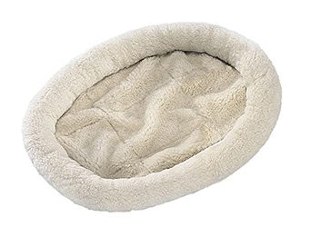 Nobby Katzen Kuschelbett aus Plüsch in Beige Größe L – Bild 1 von 3