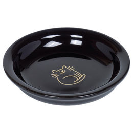 Nobby Katzen Milchschale aus Keramik Golden Cat Schwarz Gold - 0,1 l – Bild 1 von 3