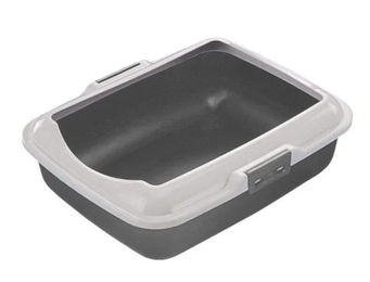 Nobby Katzen Toilettenschale aus Kunststoff grau offen 50 x 40 x 16 cm – Bild 1 von 4