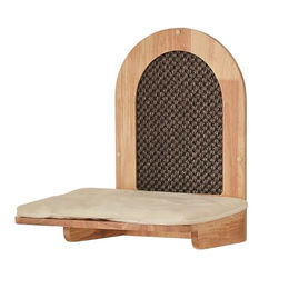 Nobby Katzen Wandelement Cin Kratzmatte aus Holz in Creme Beige 40 x 31,5 x 45 cm – Bild 1 von 8
