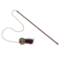 Produktbild von Nobby Katzenangel Angel mit Rasselball und Federn in Bunt, Stab 45 cm und Ball 5 cm