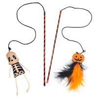 Produktbild von Nobby Katzenangel Halloween Skelett und Kürbis bunt