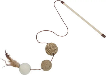 Produktbild von Nobby Katzenangel mit 3 Bällen aus Sisal in Beige