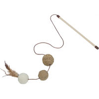 Produktbild von Nobby Katzenangel mit 3 Bällen aus Sisal in Beige