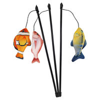 Produktbild von Nobby Katzenangel mit buntem Plüschfisch und Catnip 42 cm