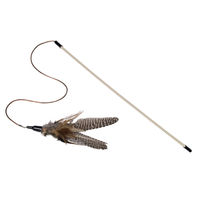 Produktbild von Nobby Katzenangel mit Feder und Stab in Braun - 100 g