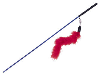 Produktbild von Nobby Katzenangel mit Federn und Gummi in Rot