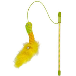 Produktbild von Nobby Katzenangel mit Plüschspielzeug und Catnip Stab 27 cm sowie Spielband 50 cm bunt