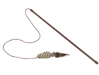 Produktbild von Nobby Katzenangel mit Rasselmaus und Federn aus Sisal in Braun