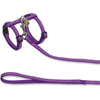Produktbild von Nobby Katzengarnitur Dots lila verstellbares Halsband und Geschirr mit Anhänger