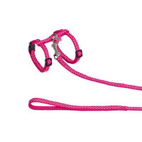 Produktbild von Nobby Katzengarnitur Dots pink Geschirr und Halsband aus verstellbarem Nylon