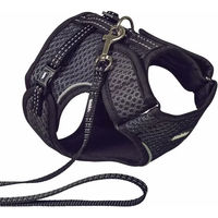 Produktbild von Nobby Katzengarnitur Flap Schwarz mit Mesh-Geschirr, Leine und Reflektoren