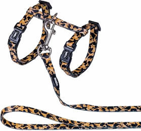 Nobby Katzengarnitur Leopard aus Nylon mit stufenlos verstellbarem Geschirr und Leine – Bild 1 von 3