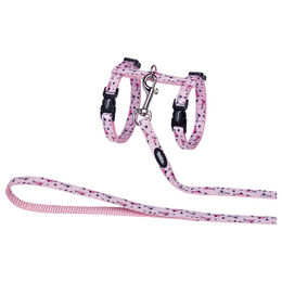 Nobby Katzengarnitur Mouse Pink Rosa Geschirr mit Leine stufenlos verstellbar – Bild 1 von 4