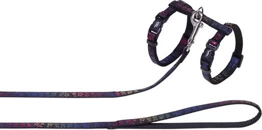 Nobby Katzengarnitur Star Regenbogen Geschirr und Leine verstellbar aus Nylon 15-22 cm – Bild 1 von 2