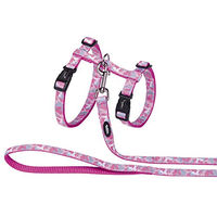 Produktbild von Nobby Katzengarnitur XL Camouflage Pink Geschirr und Leine für große Katzen 13mm