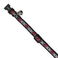 Produktbild von Nobby Katzenhalsband Rhombus schwarz aus Nylon stufenlos verstellbar